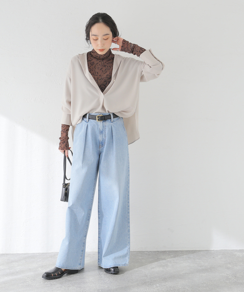 JOURNAL STANDARD（ジャーナルスタンダード）の「メッシュプリントインナー（Tシャツ/カットソー・レディース・ホワイト系その他/ブラウン・FREE）」の13枚目の写真