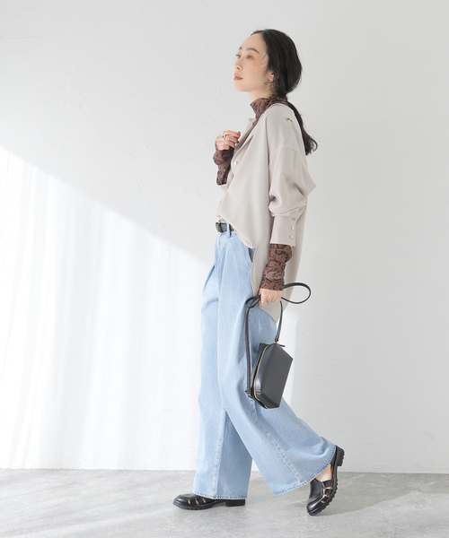 JOURNAL STANDARD（ジャーナルスタンダード）の「メッシュプリントインナー（Tシャツ/カットソー・レディース・ホワイト系その他/ブラウン・FREE）」の8枚目の写真