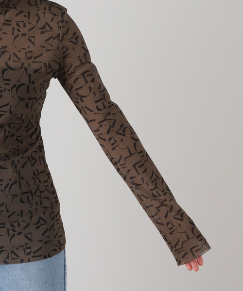 JOURNAL STANDARD（ジャーナルスタンダード）の「メッシュプリントインナー（Tシャツ/カットソー・レディース・ホワイト系その他/ブラウン・FREE）」の5枚目の写真