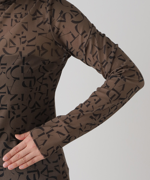 JOURNAL STANDARD（ジャーナルスタンダード）の「メッシュプリントインナー（Tシャツ/カットソー・レディース・ホワイト系その他/ブラウン・FREE）」の15枚目の写真