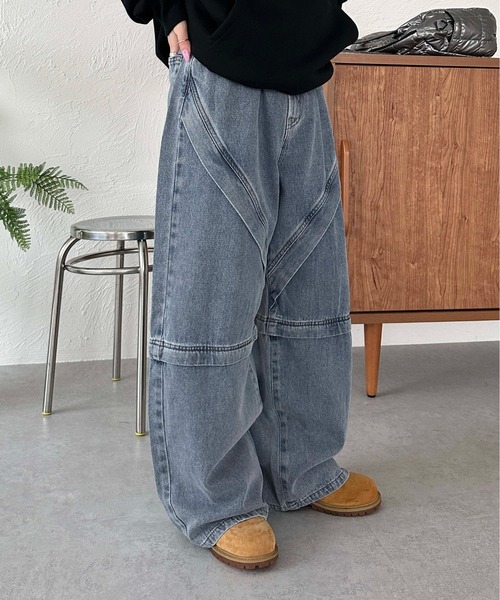 sedacle（セダクル）の「2way切り替えデニムパンツ（デニムパンツ・メンズ・ブルー/ブラック/インディゴブルー/グレー・SMALL/MEDIUM/LARGE）」の4枚目の写真