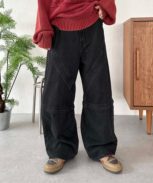 sedacle（セダクル）の「2way切り替えデニムパンツ（デニムパンツ・メンズ・ブルー/ブラック/インディゴブルー/グレー・SMALL/MEDIUM/LARGE）」の5枚目の写真
