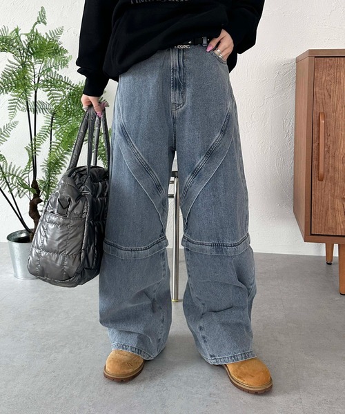 sedacle（セダクル）の「2way切り替えデニムパンツ（デニムパンツ・メンズ・ブルー/ブラック/インディゴブルー/グレー・SMALL/MEDIUM/LARGE）」の14枚目の写真