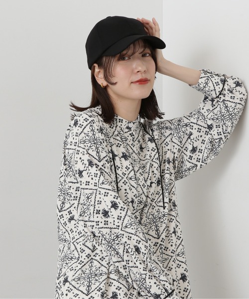 N.(N. Natural Beauty Basic)(エヌエヌナチュラルビューティーベーシック)の「◆麻混キャップ(キャップ・レディース・ナチュラル/ブラック・フリ-)」の4枚目の写真