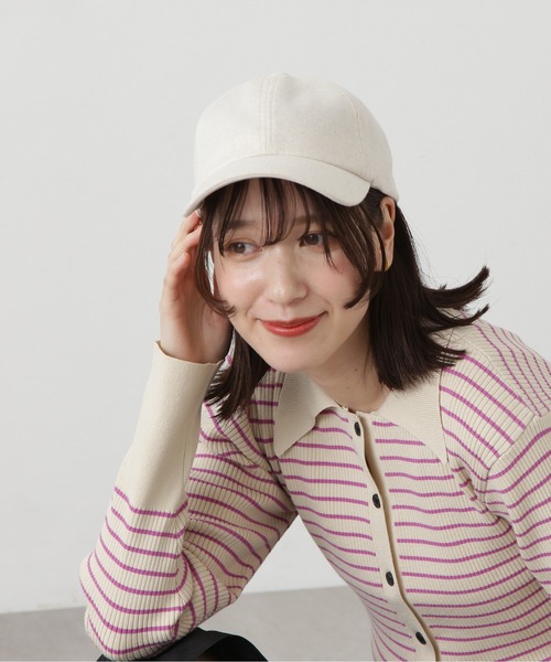 N.(N. Natural Beauty Basic)(エヌエヌナチュラルビューティーベーシック)の「◆麻混キャップ(キャップ・レディース・ナチュラル/ブラック・フリ-)」の3枚目の写真