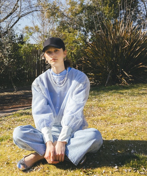 N.(N. Natural Beauty Basic)(エヌエヌナチュラルビューティーベーシック)の「◆麻混キャップ(キャップ・レディース・ナチュラル/ブラック・フリ-)」の6枚目の写真