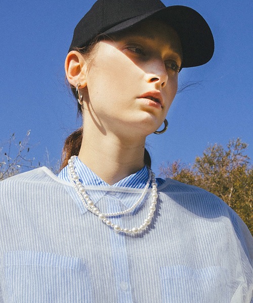 N.(N. Natural Beauty Basic)(エヌエヌナチュラルビューティーベーシック)の「◆麻混キャップ(キャップ・レディース・ナチュラル/ブラック・フリ-)」の7枚目の写真