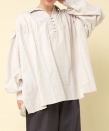 B2794 リネンレーヨンボリュームブラウス
