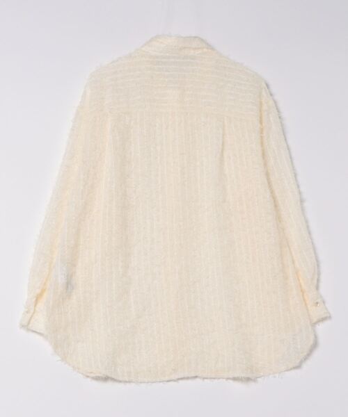 Miscere(ミスケーレ)の「☆ 起毛素材 レギュラーカラーシャツ Y1431(シャツ/ブラウス・レディース・ブラック/アイボリー・FREE)」の3枚目の写真