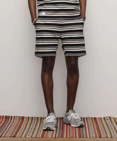 schott(ショット)の「Schott/ショット/HORIZONTAL STRIPES SHORTS/ホリゾンタル ストライプショーツ(デニムパンツ・メンズ・ネイビー/ブラック・M/L/XL)」の16枚目の写真