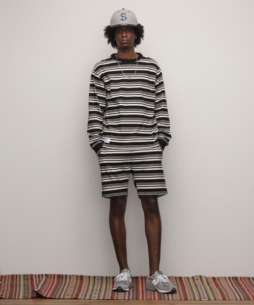 schott(ショット)の「Schott/ショット/HORIZONTAL STRIPES SHORTS/ホリゾンタル ストライプショーツ(デニムパンツ・メンズ・ネイビー/ブラック・M/L/XL)」の17枚目の写真