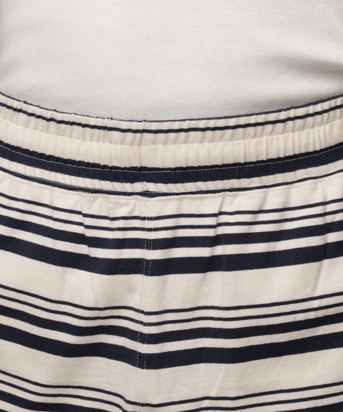 schott(ショット)の「Schott/ショット/HORIZONTAL STRIPES SHORTS/ホリゾンタル ストライプショーツ(デニムパンツ・メンズ・ネイビー/ブラック・M/L/XL)」の5枚目の写真