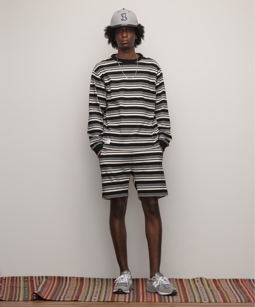 schott(ショット)の「Schott/ショット/HORIZONTAL STRIPES SHORTS/ホリゾンタル ストライプショーツ(デニムパンツ・メンズ・ネイビー/ブラック・M/L/XL)」の9枚目の写真