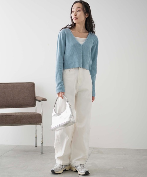 WEGO（ウィゴー）の「WEGO/カーブデニムパンツ（デニムパンツ・レディース・ブラック系1/ホワイト/ライトインディゴブルー・LARGE/MEDIUM/SMALL）」の4枚目の写真