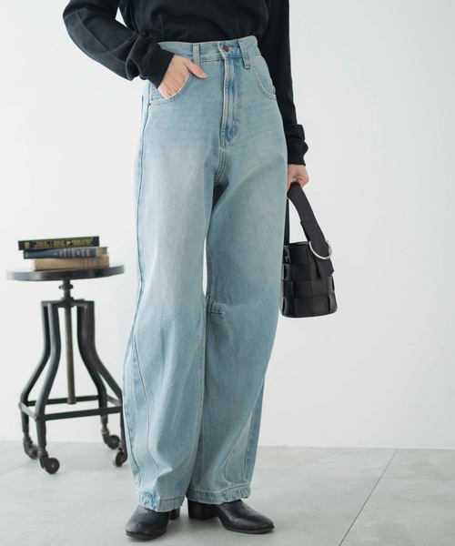 WEGO（ウィゴー）の「WEGO/カーブデニムパンツ（デニムパンツ・レディース・ブラック系1/ホワイト/ライトインディゴブルー・LARGE/MEDIUM/SMALL）」の22枚目の写真