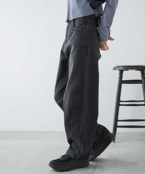 WEGO（ウィゴー）の「WEGO/カーブデニムパンツ（デニムパンツ・レディース・ブラック系1/ホワイト/ライトインディゴブルー・LARGE/MEDIUM/SMALL）」の17枚目の写真