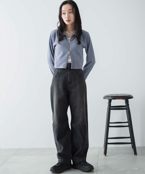 WEGO（ウィゴー）の「WEGO/カーブデニムパンツ（デニムパンツ・レディース・ブラック系1/ホワイト/ライトインディゴブルー・LARGE/MEDIUM/SMALL）」の21枚目の写真