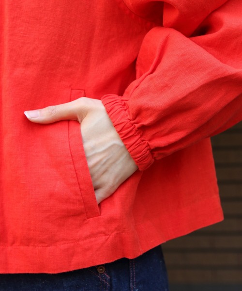 ORCIVAL(オーシバル)の「ORCIVAL/オーシバル セーラージャケット SAILOR JACKET OR-B0265 YLM(ブルゾン・レディース・ネイビー/レッド・1)」の11枚目の写真
