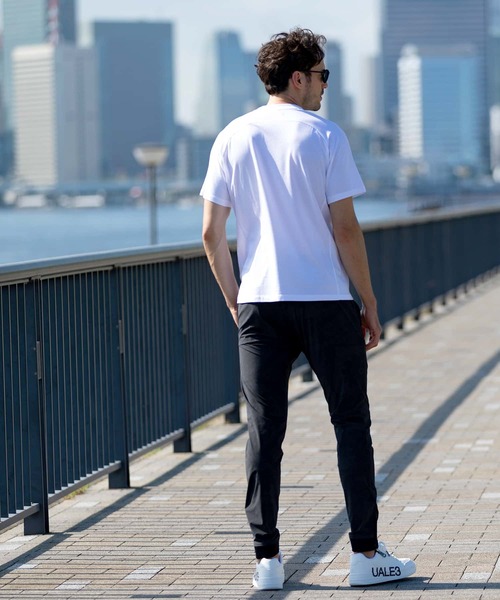 1PIU1UGUALE3  RELAX （ウノピゥウノウグァーレトレ リラックス）の「1PIU1UGUALE3 RELAX(ウノピゥウノウグァーレトレ リラックス)サルエル仕様 ストレッチ ロングパンツ スラックス (接触冷感)（その他パンツ・メンズ・ホワイト/ブラック系その他/ブラック/ホワイト系その他・M/S/XL/L/XXL）」の5枚目の写真