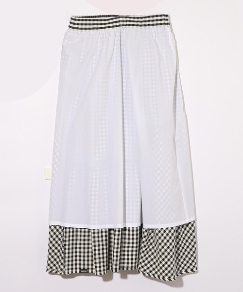 MILKFED.（ミルクフェド）の「GINGHAM TIERED  SKIRT（スカート・レディース・ライトブルー/ブラック/ブラウン・ONE SIZE）」の10枚目の写真