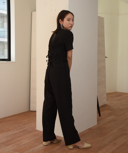 I_am(アイアム)の「docking cloth all in one / ドッキングクロスオールインワン(つなぎ/オールインワン・レディース・アイボリー/ブラック・SMALL/MEDIUM)」の10枚目の写真