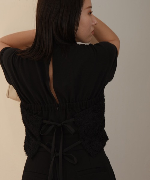 I_am(アイアム)の「docking cloth all in one / ドッキングクロスオールインワン(つなぎ/オールインワン・レディース・アイボリー/ブラック・SMALL/MEDIUM)」の5枚目の写真