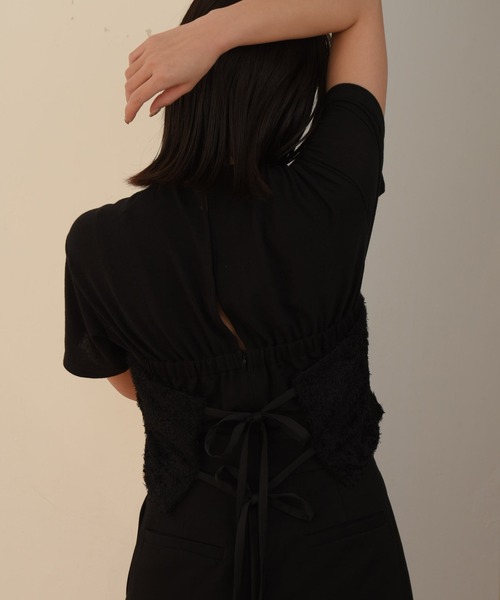 I_am(アイアム)の「docking cloth all in one / ドッキングクロスオールインワン(つなぎ/オールインワン・レディース・アイボリー/ブラック・SMALL/MEDIUM)」の6枚目の写真