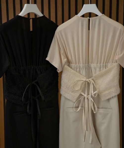 I_am(アイアム)の「docking cloth all in one / ドッキングクロスオールインワン(つなぎ/オールインワン・レディース・アイボリー/ブラック・SMALL/MEDIUM)」の3枚目の写真