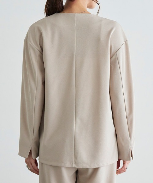 ペアスキンライトジャケット（ノーカラージャケット）｜Pierrot