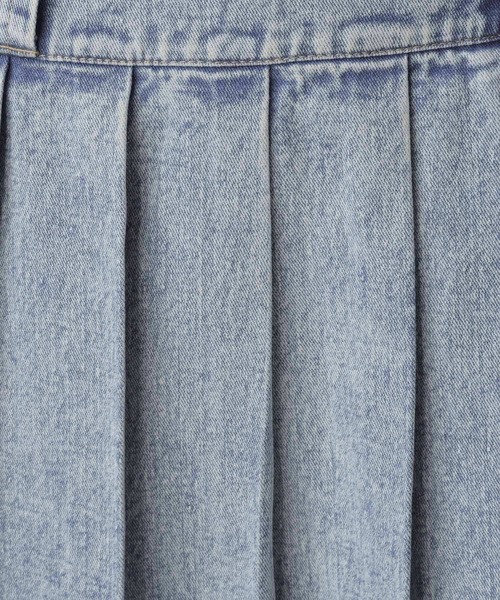 FOREVER 21（フォーエバー トゥエンティーワン）の「【2024SS】デニムプリーツミディスカート（デニムスカート・レディース・ライトブルー/ブラック・SMALL/MEDIUM）」の7枚目の写真