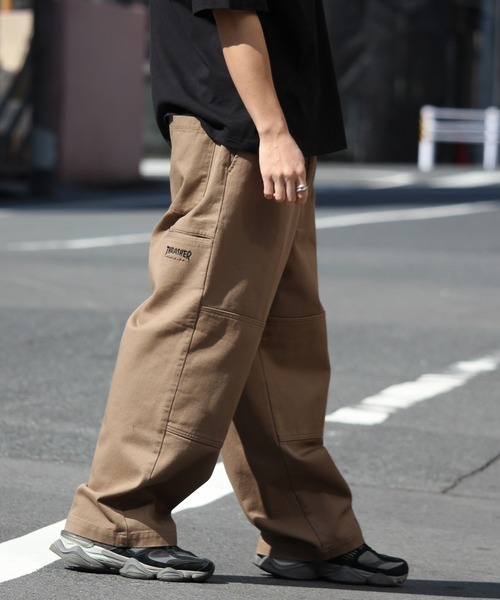 THRASHER/スラッシャー】ダブルニースラブデニムイージーパンツ