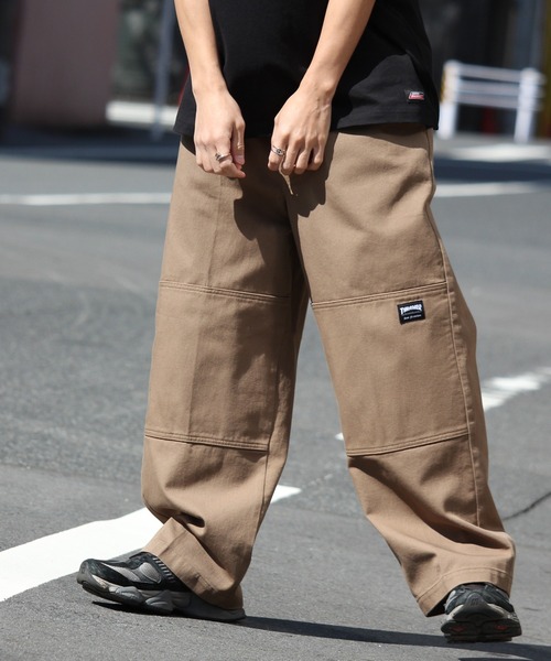 【セール】【THRASHER/スラッシャー】ダブルニースラブデニムイージーパンツ（デニムパンツ）｜THRASHER（スラッシャー）