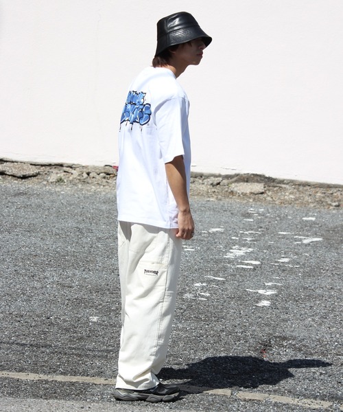 【セール】【THRASHER/スラッシャー】ダブルニースラブデニムイージーパンツ（デニムパンツ）｜THRASHER（スラッシャー）