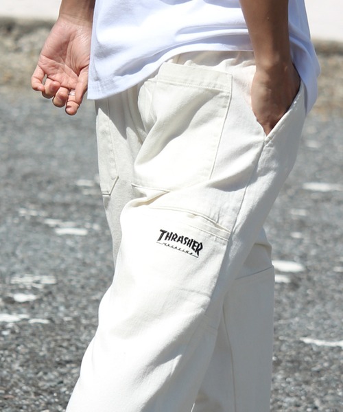 【セール】【THRASHER/スラッシャー】ダブルニースラブデニムイージーパンツ（デニムパンツ）｜THRASHER（スラッシャー）