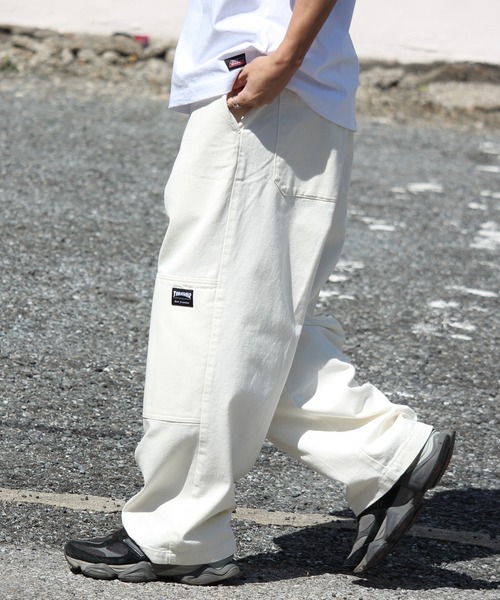 【セール】【THRASHER/スラッシャー】ダブルニースラブデニムイージーパンツ（デニムパンツ）｜THRASHER（スラッシャー）