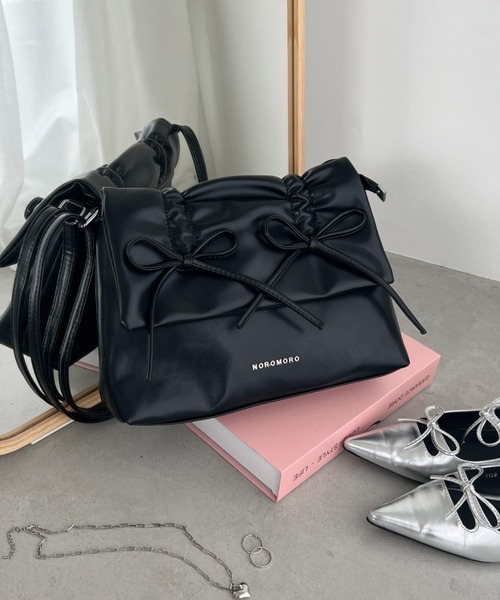 Loueme（ルエム）の「ダブルリボンスクエアショルダーバッグ（ショルダーバッグ・レディース・ブラック/ピンク/ホワイト/シルバー・XS/FREE）」の22枚目の写真
