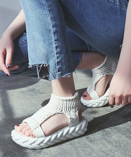 Miniministore(ミニミニストア)の「サンダル レディース 厚底 メッシュ(サンダル・レディース・ブラック/グレー/ホワイト/ブラウン・22.5cm/23.0cm/23.5cm/24.0cm/24.5cm/25.0cm)」の14枚目の写真