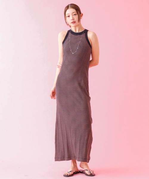 MILLER（ミラー）の「25SS追加【Robert P.Miller/ロバートピーミラー】リブワンピース / カップ付き / アメスリ（ワンピース・レディース・ブラック/アイボリー/ブラウン・フリー）」の3枚目の写真