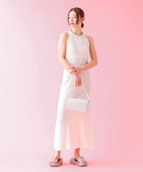 MILLER（ミラー）の「25SS追加【Robert P.Miller/ロバートピーミラー】リブワンピース / カップ付き / アメスリ（ワンピース・レディース・ブラック/アイボリー/ブラウン・フリー）」の12枚目の写真