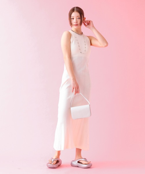 MILLER（ミラー）の「25SS追加【Robert P.Miller/ロバートピーミラー】リブワンピース / カップ付き / アメスリ（ワンピース・レディース・ブラック/アイボリー/ブラウン・フリー）」の13枚目の写真