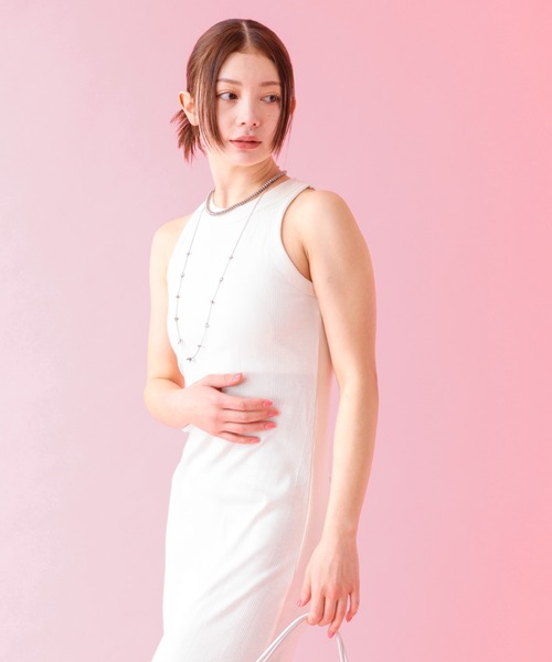 MILLER（ミラー）の「25SS追加【Robert P.Miller/ロバートピーミラー】リブワンピース / カップ付き / アメスリ（ワンピース・レディース・ブラック/アイボリー/ブラウン・フリー）」の15枚目の写真