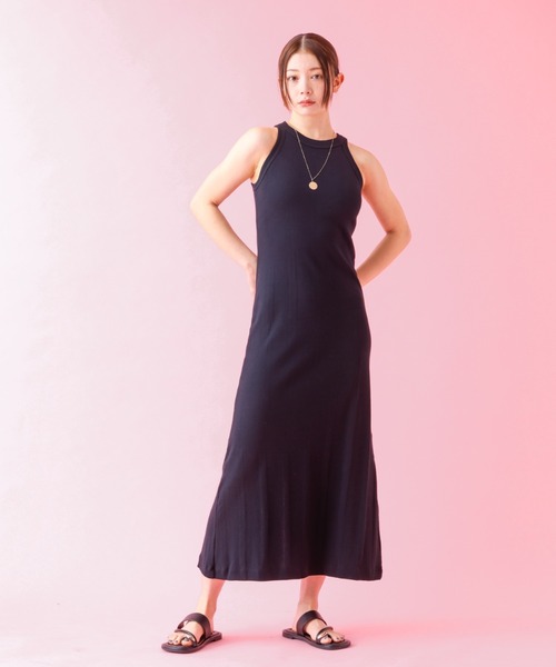 MILLER（ミラー）の「25SS追加【Robert P.Miller/ロバートピーミラー】リブワンピース / カップ付き / アメスリ（ワンピース・レディース・ブラック/アイボリー/ブラウン・フリー）」の20枚目の写真