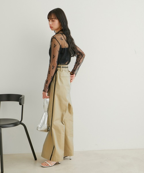 VIS（ビス）の「【WEB/一部店舗限定】リボンモチーフチュールプルオーバー（Tシャツ/カットソー・レディース・ブラック系その他/ホワイト系その他・FREE）」の12枚目の写真