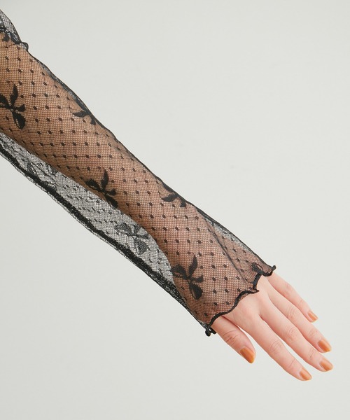 VIS（ビス）の「【WEB/一部店舗限定】リボンモチーフチュールプルオーバー（Tシャツ/カットソー・レディース・ブラック系その他/ホワイト系その他・FREE）」の6枚目の写真