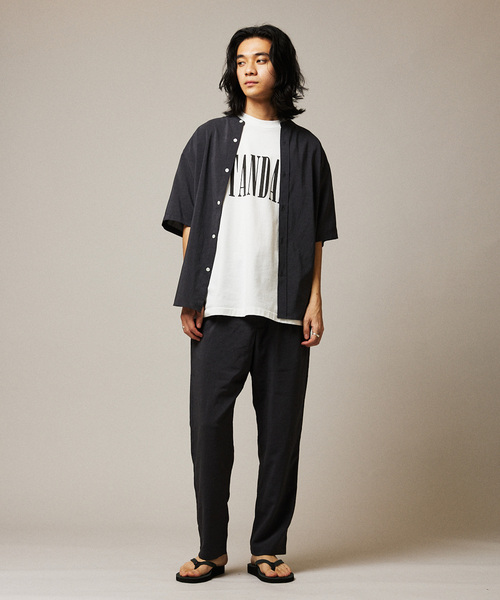 JOURNAL STANDARD（ジャーナルスタンダード）の「”吸水速乾 / 接触冷感” EVALET LIGHT バンドカラー S/S シャツ（シャツ/ブラウス・メンズ・ブラック系その他/アイボリー/ブラウン系その他/コバルトブルー・SMALL/MEDIUM/LARGE）」の8枚目の写真