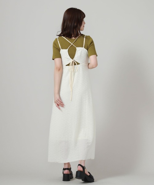 archives（アルシーヴ）の「フリルカットキャミワンピース（ワンピース・レディース・オフホワイト/ブラウン/ブラック/グリーン系その他・MEDIUM）」の2枚目の写真