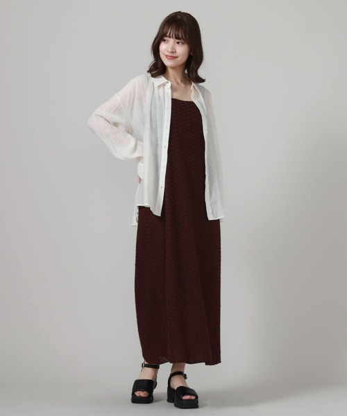 archives（アルシーヴ）の「フリルカットキャミワンピース（ワンピース・レディース・オフホワイト/ブラウン/ブラック/グリーン系その他・MEDIUM）」の6枚目の写真