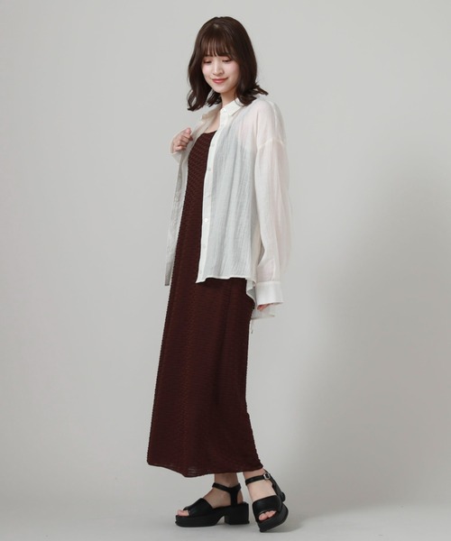 archives（アルシーヴ）の「フリルカットキャミワンピース（ワンピース・レディース・オフホワイト/ブラウン/ブラック/グリーン系その他・MEDIUM）」の7枚目の写真