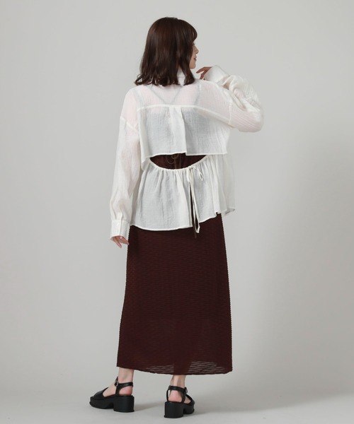 archives（アルシーヴ）の「フリルカットキャミワンピース（ワンピース・レディース・オフホワイト/ブラウン/ブラック/グリーン系その他・MEDIUM）」の8枚目の写真