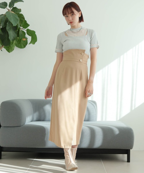 LADYMADE(レディメイド)の「スリットシアーレイヤードラメニット(ニット/セーター・レディース・ラベンダー/ライトグレー/ブラック・FREE)」の19枚目の写真